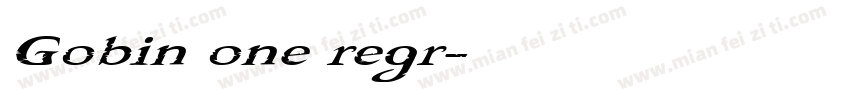 Gobin one regr字体转换